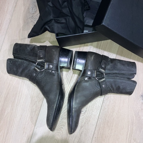 SL —black, distressed, Harness boots size 44.5/11 1/2 US - Picture 3 of 5